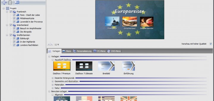 Benutzeransicht DiaShow-Manager