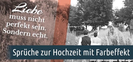 Sprüche zur Hochzeit mit Farbeffekt