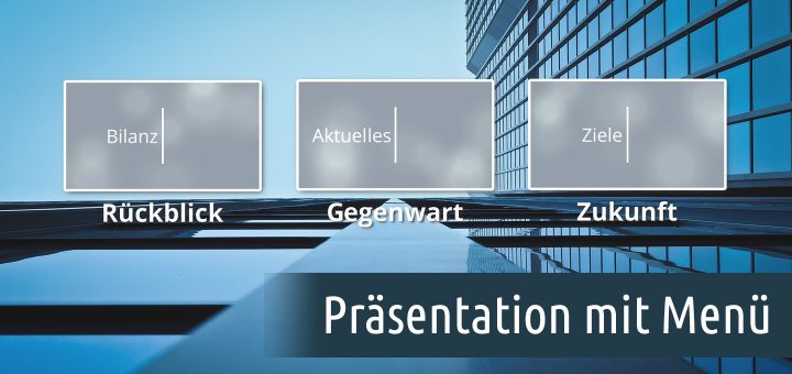 Präsentation mit Menü